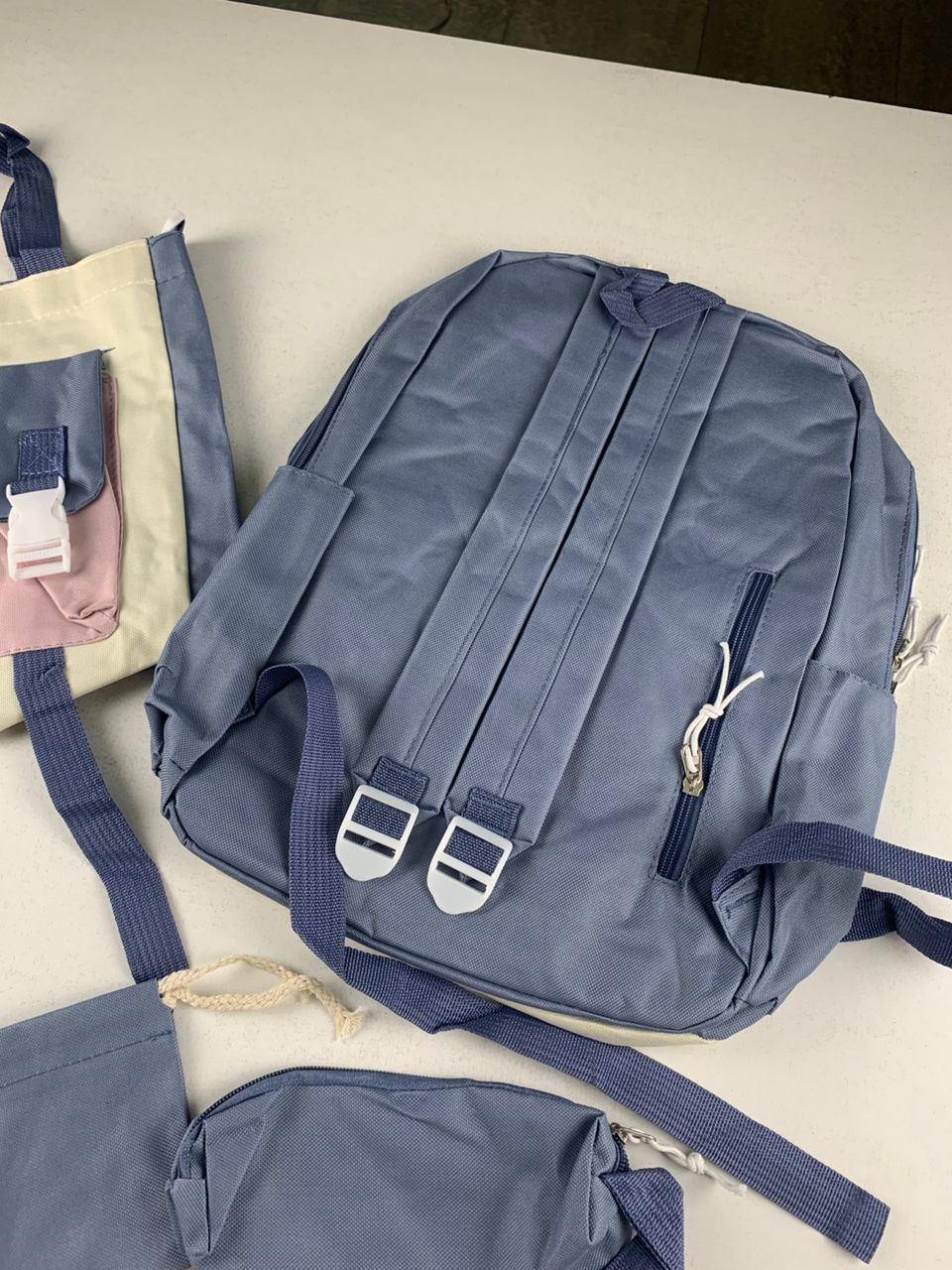 Ensemble de sacs d’école Kawai pour adolescents 5Pcs Guiyu V1 Bleu – محفظة 5 قطع كاواي أزرق