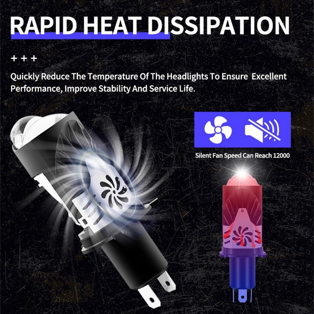 Ampoules de Phare LED H4 à Double Projecteur 20000LM 100W G19 H4 - مصباع دراجات نارية عالي السطوع