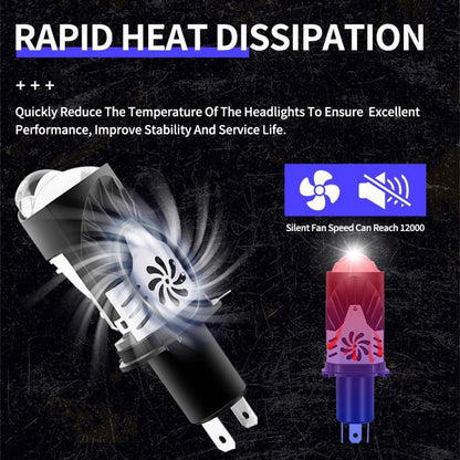 Ampoules de Phare LED H4 à Double Projecteur 20000LM 100W G19 H4 - مصباع دراجات نارية عالي السطوع