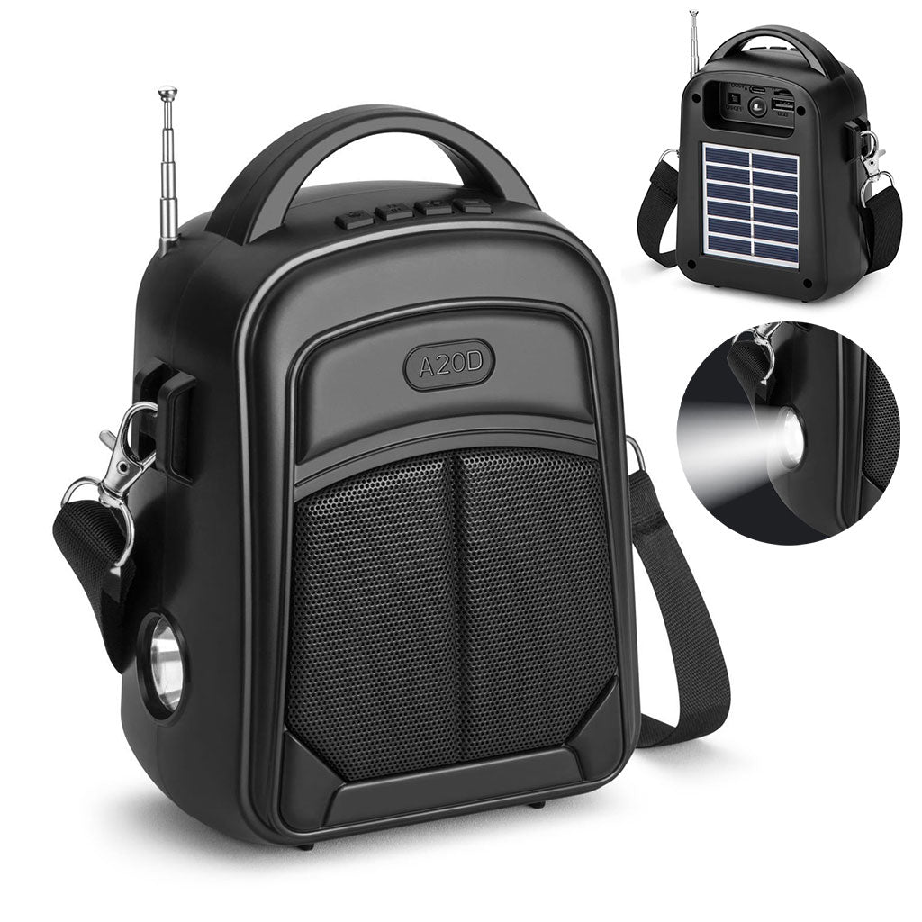 Haut-Parleur Sans Fil avec Qualité Sonore Hi-Fi et Panneau Solaire YG-A20T – مكبر صوت محمول تنزوت