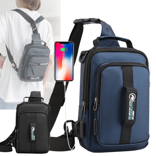 Sacoche Oxford imperméable multifonctionnel avec Sortie De charge usb pour hommes V3 تنزوت