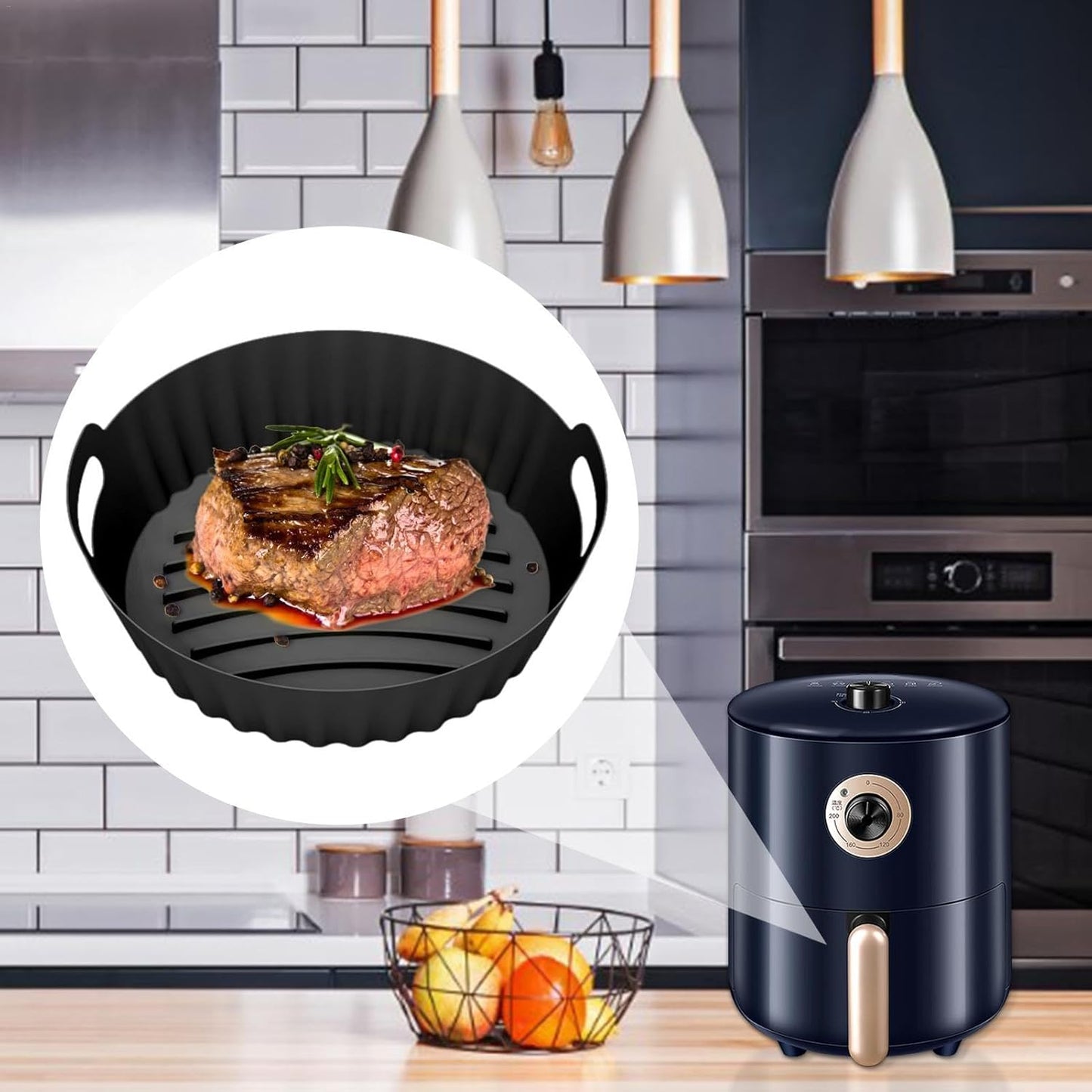 Pack de 3 moules en silicone pour friteuse à air chaud - طقم قوالب الطبخ في الفرن من سيليكون عالي الجودة