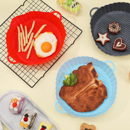 Pack de 3 moules en silicone pour friteuse à air chaud - طقم قوالب الطبخ في الفرن من سيليكون عالي الجودة