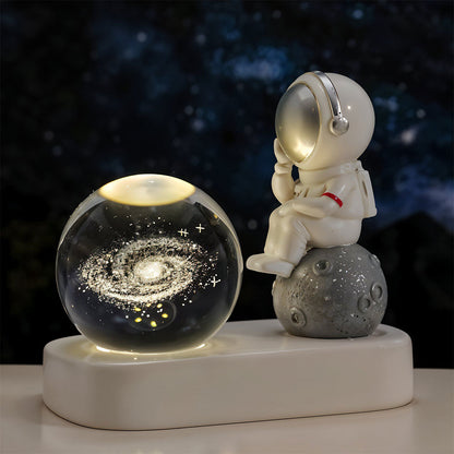 Veilleuse 3D en Forme de Boule de Cristal pour Astronaute تنزوت