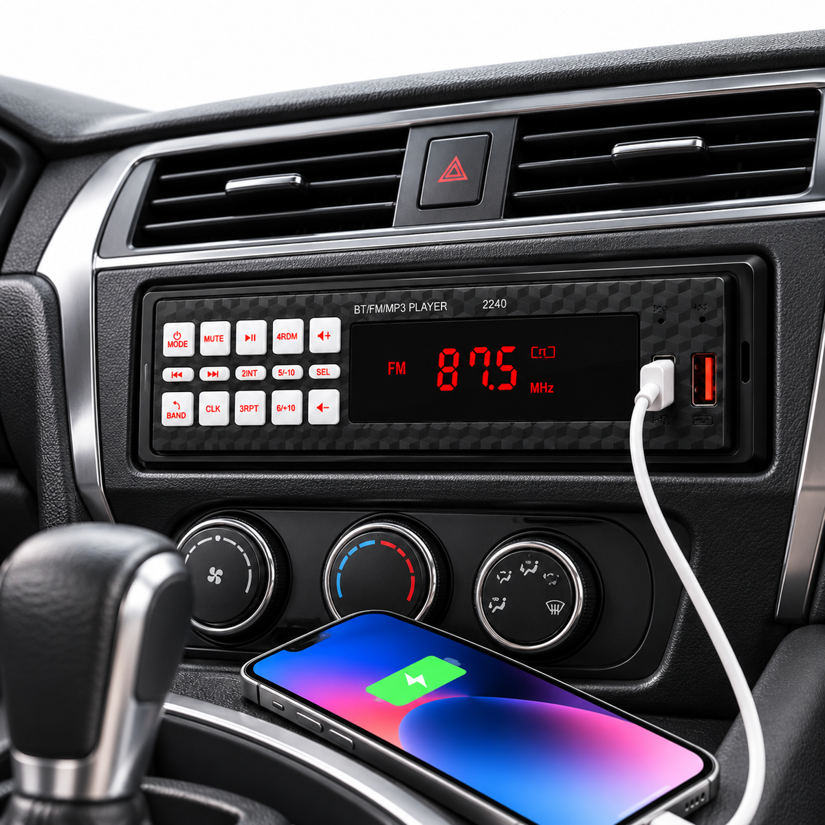 Autoradio MP3 Bluetooth pour Voiture 2240 - راديو ومشغل مسجل سيارة بلوتوث