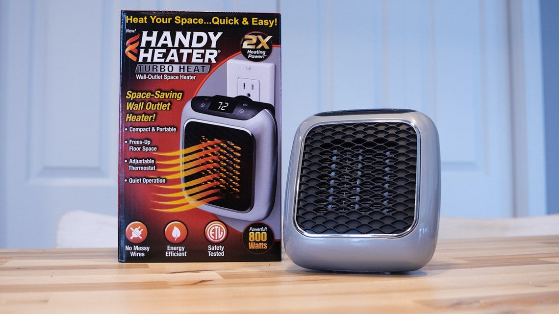 Chauffage soufflant céramique Thermostat réglable Handy Heater Turbo 800W – سخان بمروحة توربو 800 واط مع منظم حرارة قابل للتعديل