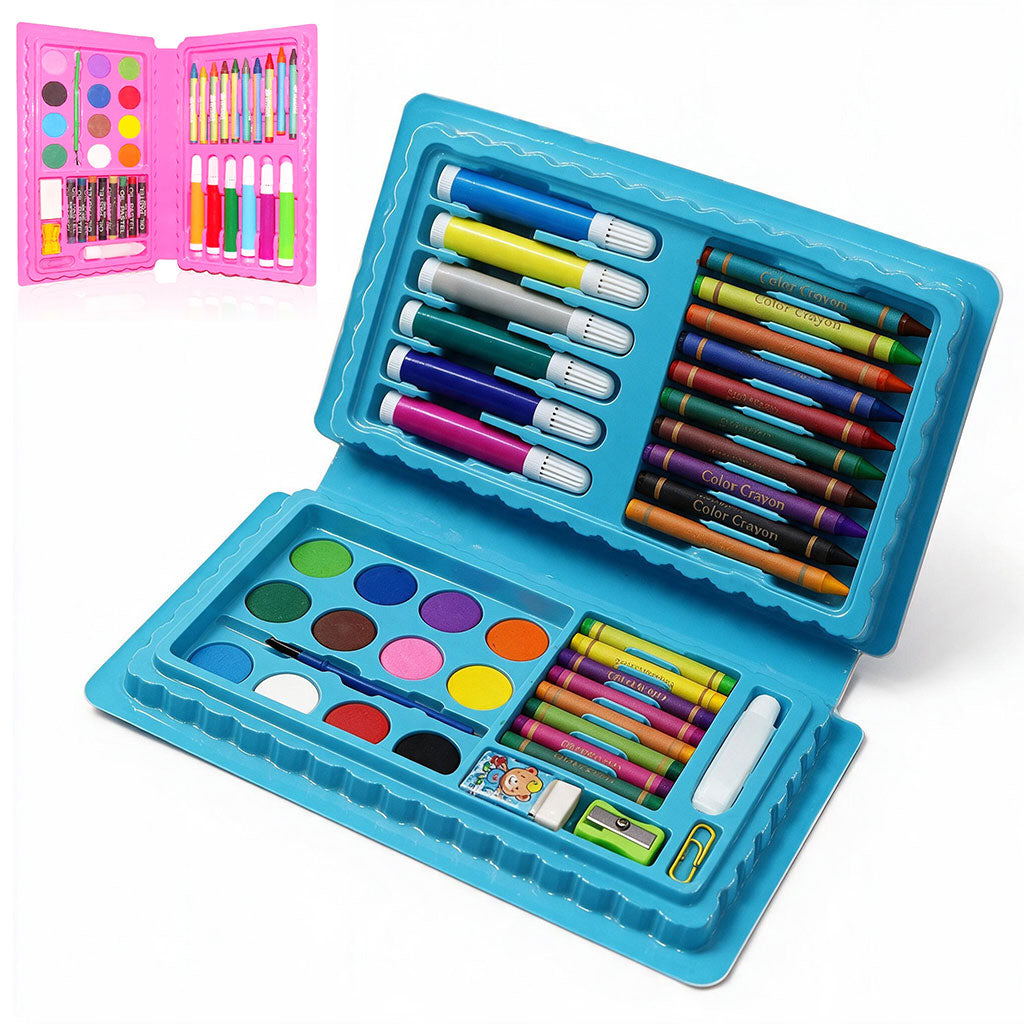 Kit d'Art Complet Peinture pour Enfants 42Pcs - علبة أدوات الرسم والتلوين الشاملة للأطفال مع حقيبة محمولة
