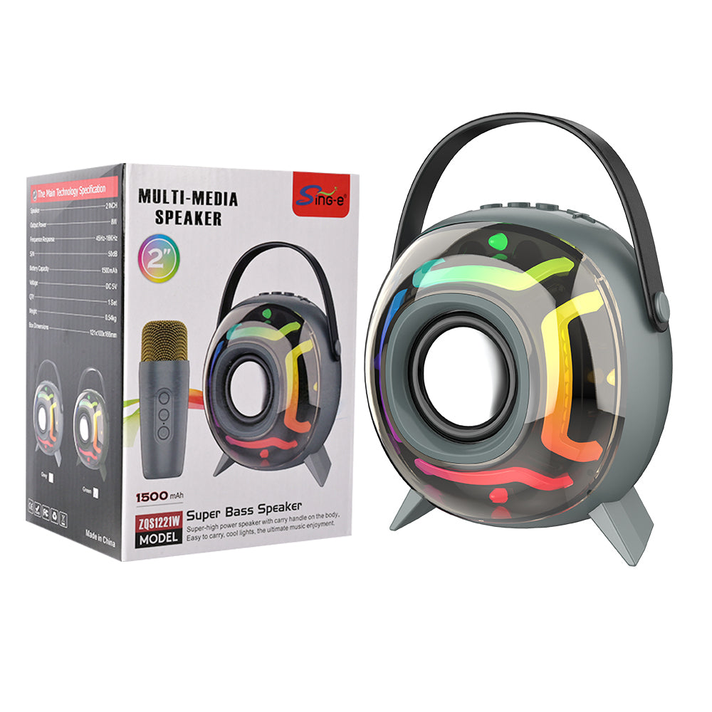 Haut-Parleur Bluetooth Portable avec Microphone Super Bass - مكبر صوت محمول مع ميكروفون لاسلكي وصوت نقي