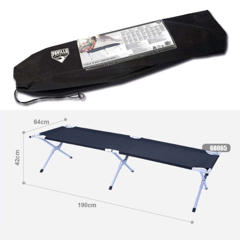 Lit De Camping Confortable Pliant 190 x 64 x 42 cm Bestway Pavillo 68065
