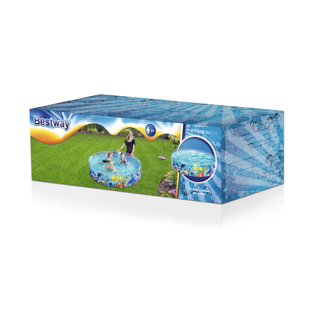 Piscine AquariumRonde en Vinyle et PVC Transparente Pour Enfants 183x38cm#55030
