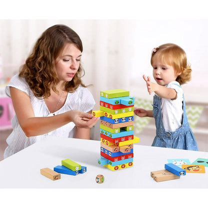 Jeu de blocs de construction colorés à faire tomber 30pcs - لعبة هدم الأبراج