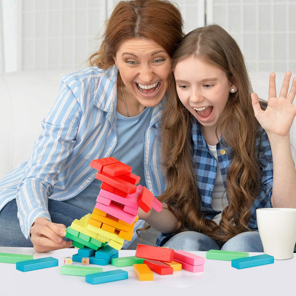 Jeu de blocs de construction colorés à faire tomber 30pcs - لعبة هدم الأبراج
