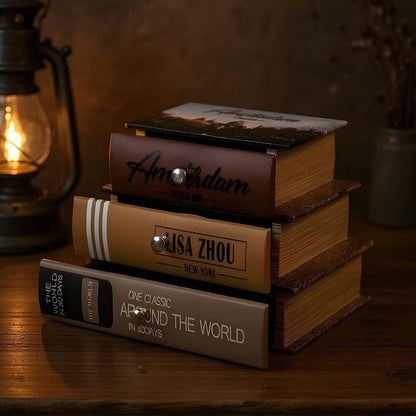 Boîte de Rangement en Forme de Livres Design Vintage – علبة ديكور على شكل كتب