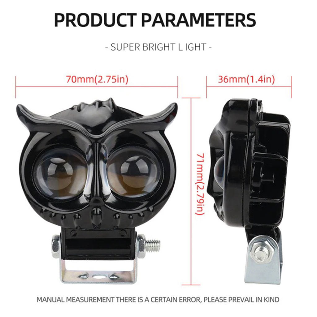 Lumière de hibou antibrouillard LED pour la moto 1Pcs – مصباح دراجات نارية عالي السطوع