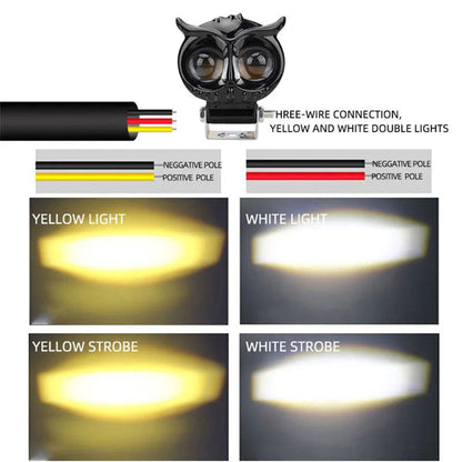 Lumière de hibou antibrouillard LED pour la moto 1Pcs – مصباح دراجات نارية عالي السطوع