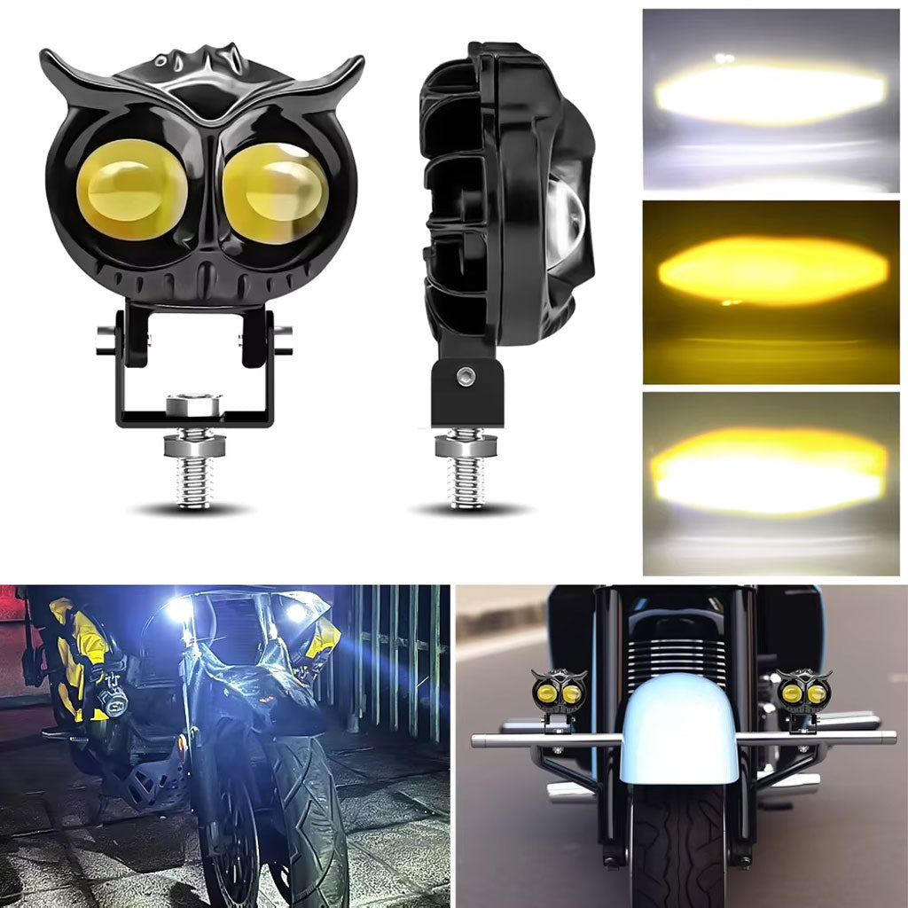 Lumière de hibou antibrouillard LED pour la moto 1Pcs – مصباح دراجات نارية عالي السطوع تنزوت