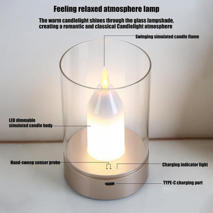 Bougie LED sans Flamme Rechargeable avec Détecteur de Gestes - شمعة بدون لهب قابلة للشحن بتحكم بإشارة اليد