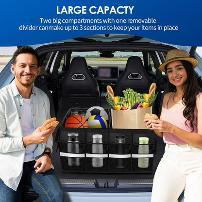 Organisateur de Coffre Pliable et Imperméable avec Multi-Compartiments – صندوق تنظيم الأغراض قابل للطي ومقاوم للماء
