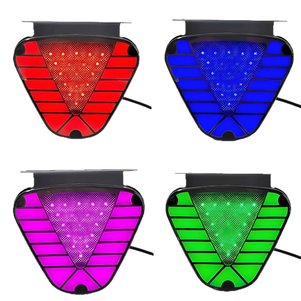 Feu arrière clignotant triangulaire à LED multicolore 2PCS – مصباح إشارة متعدد الألوان