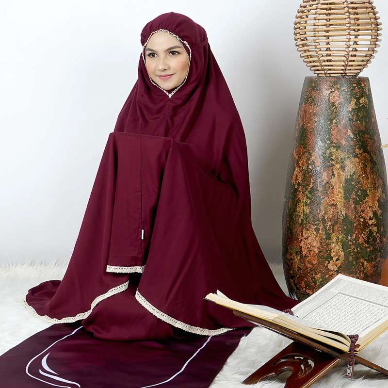 PACK طقم صلاة نسائي 4 قطع برداء فضفاض وسجادة مبطنة مع غلاف للمصحف + جهاز تسبيح رقمي محمول، سبحة صلاة مع عداد رقمي