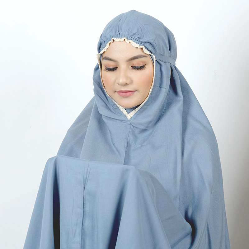 PACK طقم صلاة نسائي 4 قطع برداء فضفاض وسجادة مبطنة مع غلاف للمصحف + جهاز تسبيح رقمي محمول، سبحة صلاة مع عداد رقمي