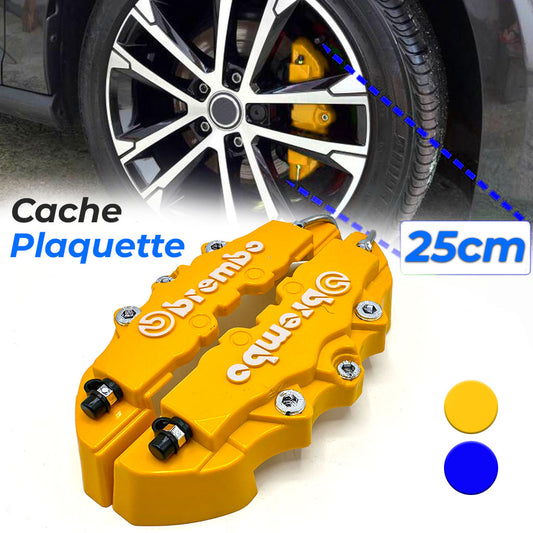 Lot de 2 caches étriers de frein de voiture durables 3D 25cm - تنزوت