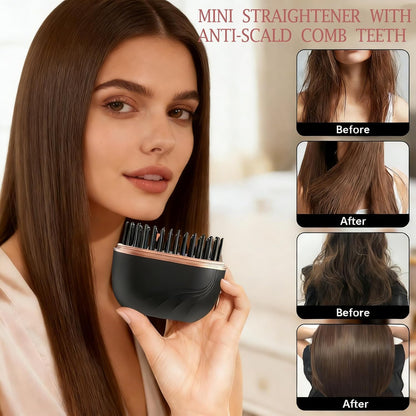 Brosse Lissante Chauffante Sans Fil HB-208 - مشطة شعر حرارية لاسلكية محمولة للتمليس السريع