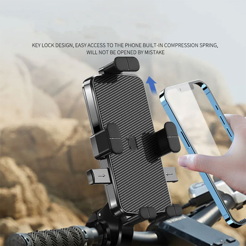 Support De Téléphone Portable pour Bicyclette et Motocross Rotatif 360 Dégrée – حامل هواتف للدراجات