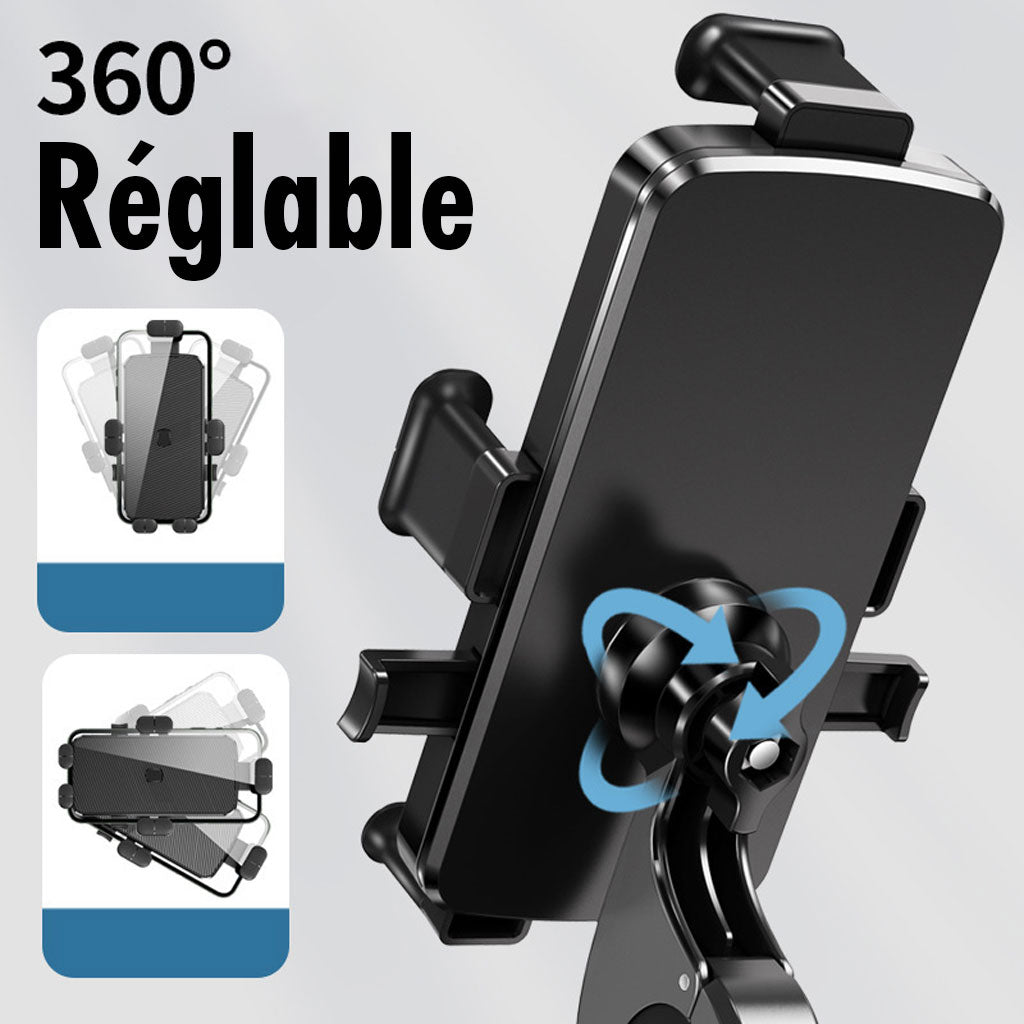 Support De Téléphone Portable pour Bicyclette et Motocross Rotatif 360 Dégrée – حامل هواتف للدراجات