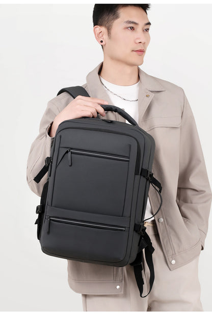 Sac à Dos pour Ordinateur Portable Grande Capacité et Anti-Vol Bomag Boy Gris - حقيبة ظهر للكمبيوتر المحمول واسعة ومانعة للسرقة