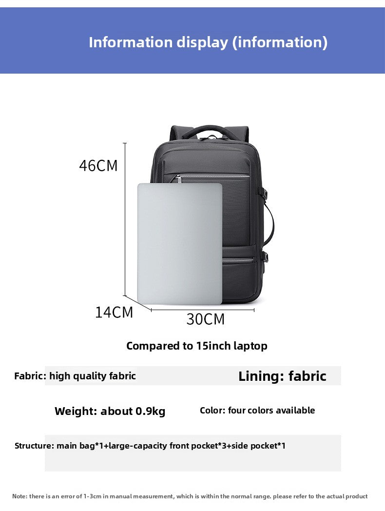 Sac à Dos pour Ordinateur Portable Grande Capacité et Anti-Vol Bomag Boy Gris - حقيبة ظهر للكمبيوتر المحمول واسعة ومانعة للسرقة