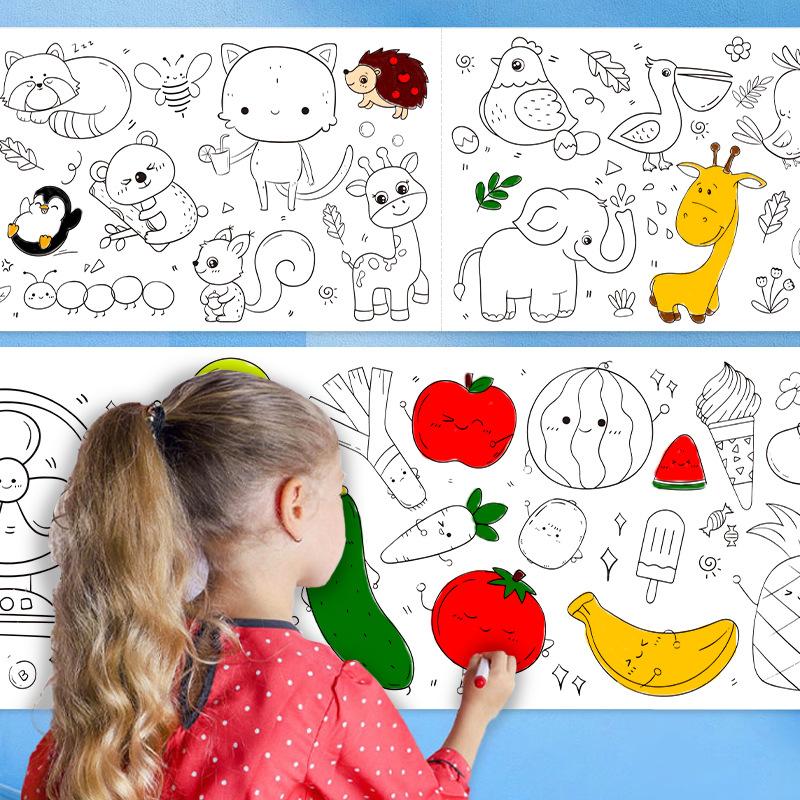 Rouleau de papier à colorier pour enfants 500*30 - ورق تلوين للأطفال