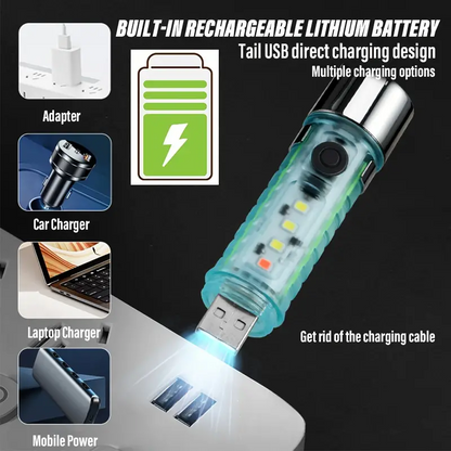 Mini lampe de poche LED multifonction super lumineuse avec aimant ZJ-023