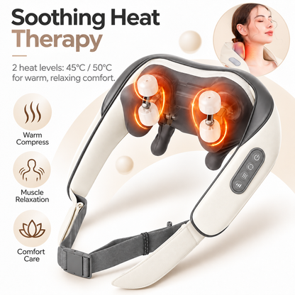 Appareil de Massage Sans Fil pour Cou et Épaules avec Chaleur Apaisante SH-168 - جهاز مساج الرقبة والكتفين اللاسلكي مع خاصية التسخين