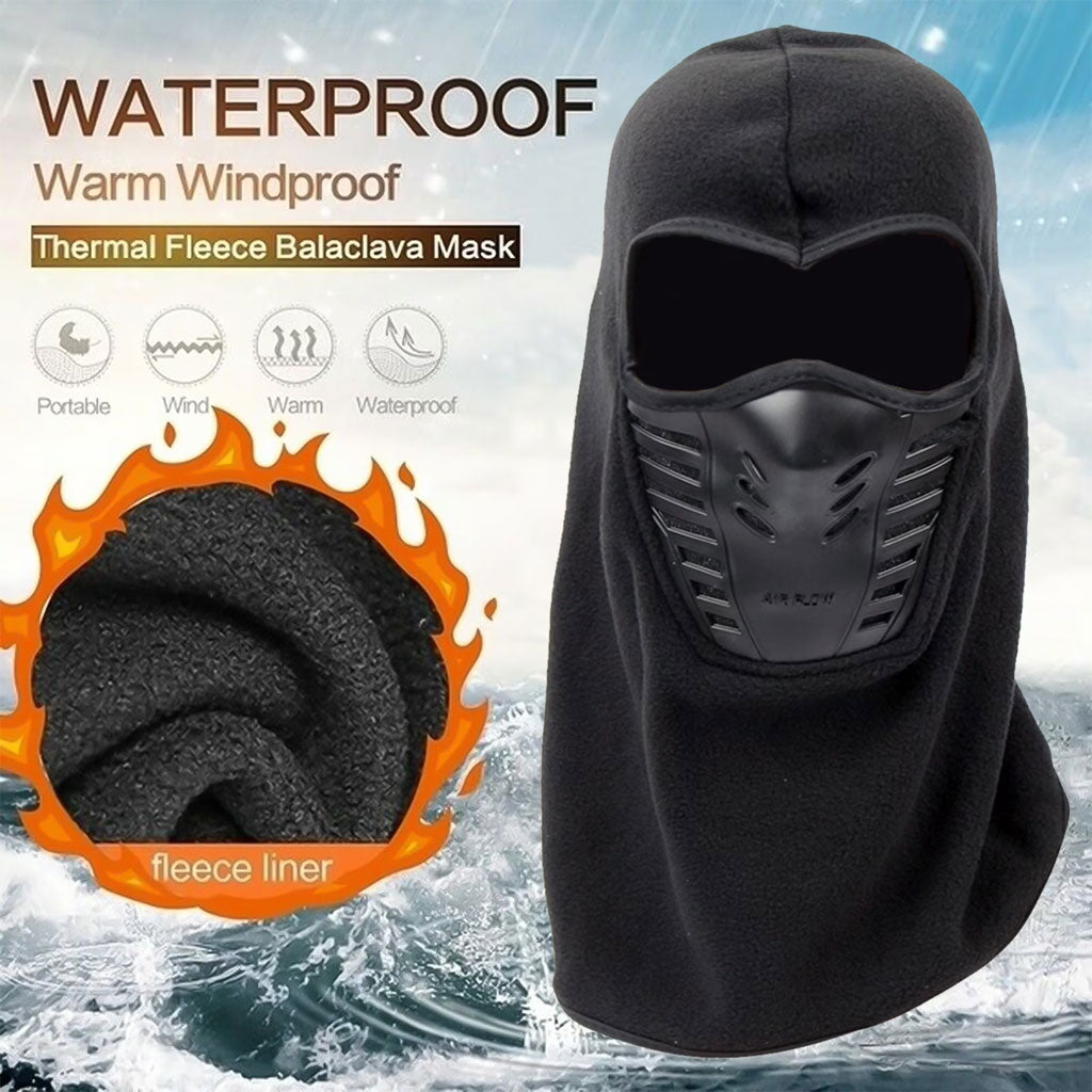 Pack Moto Hiver Cagoule Excefore en Polaire + Gants Pro Biker respirants avec protections antidérapantes
