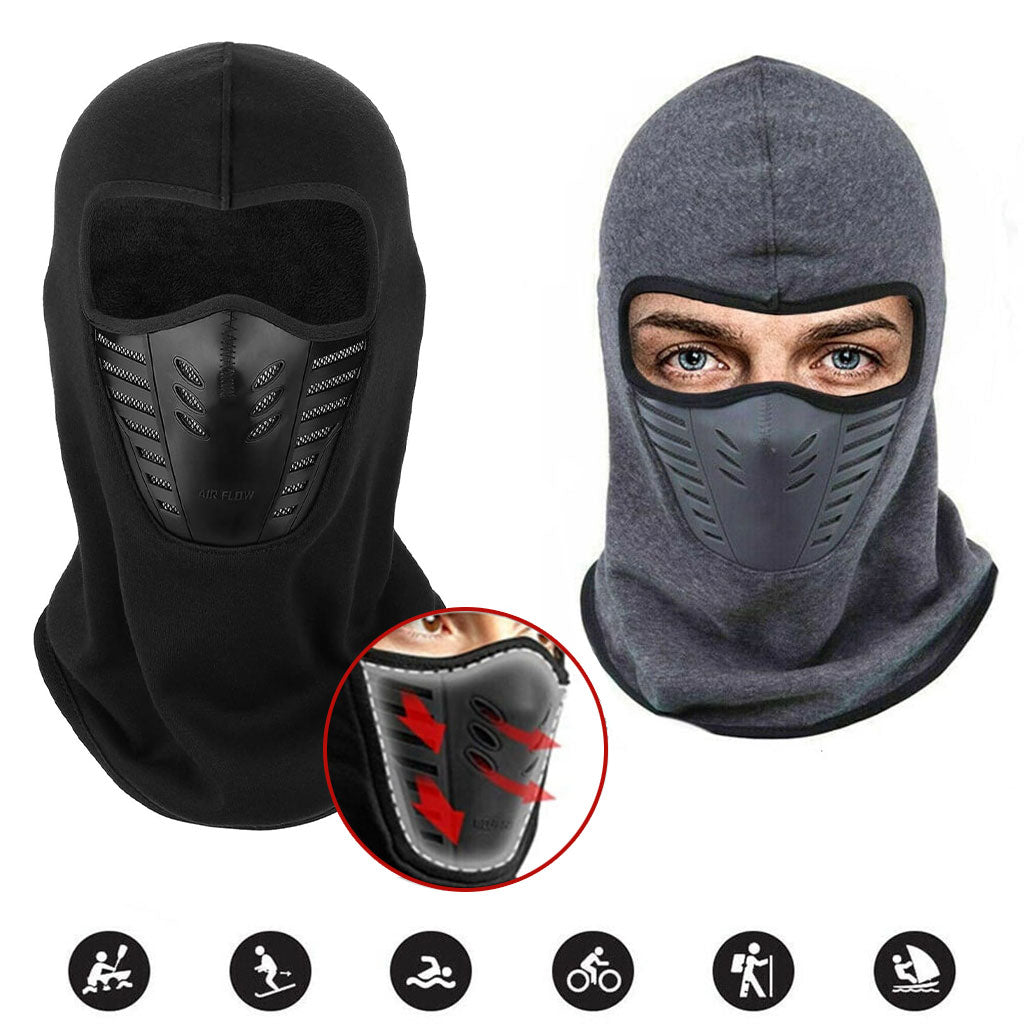 Pack Moto Hiver Cagoule Excefore en Polaire + Gants Pro Biker respirants avec protections antidérapantes