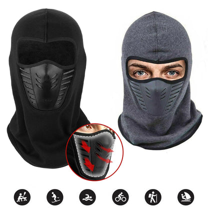 Pack Moto Hiver Cagoule Excefore en Polaire + Gants Pro Biker respirants avec protections antidérapantes