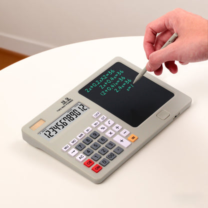 Calculatrice avec Tablette d'Écriture LCD 12 Chiffres - حاسبة رقمية مع لوحة كتابة