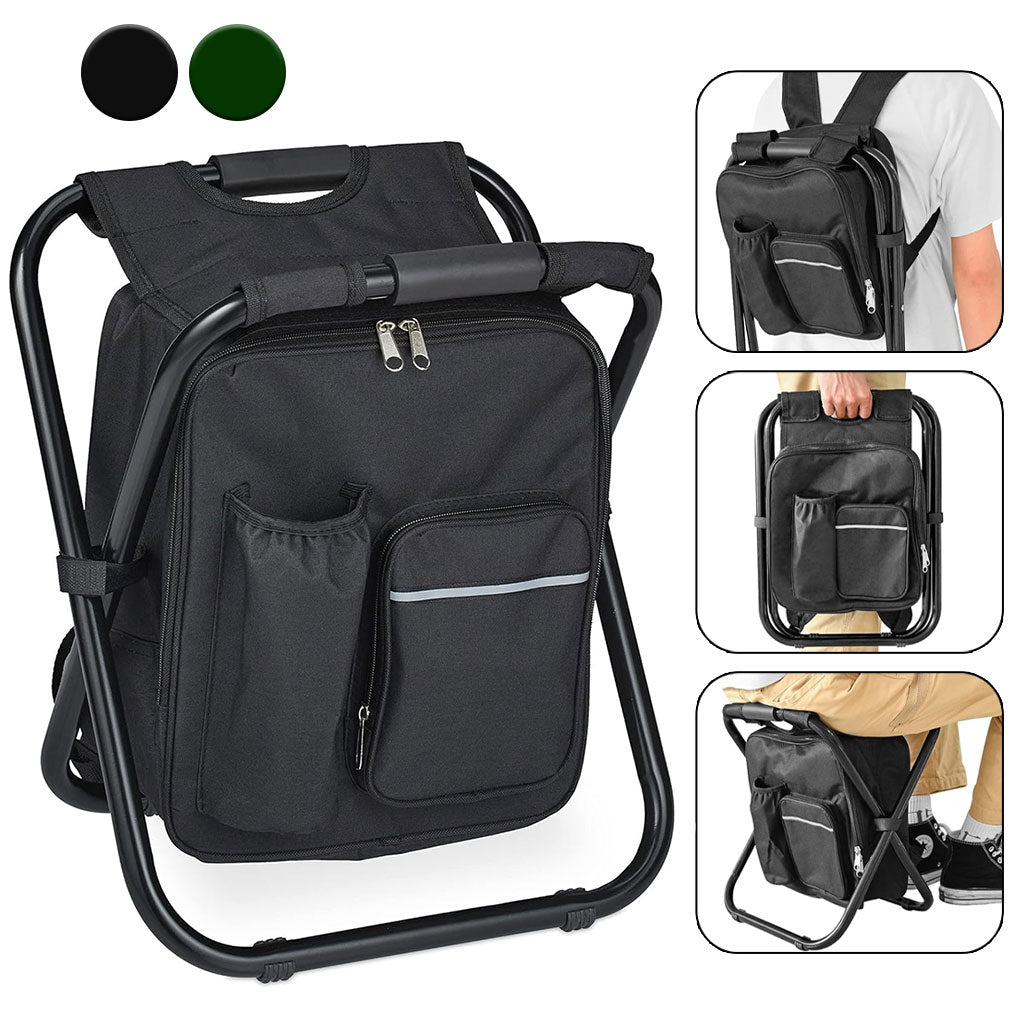 Sac à Dos Isotherme et Chaise Multifonction pour Camping 3en1 – كرسي وحقيبة تخييم تنزوت