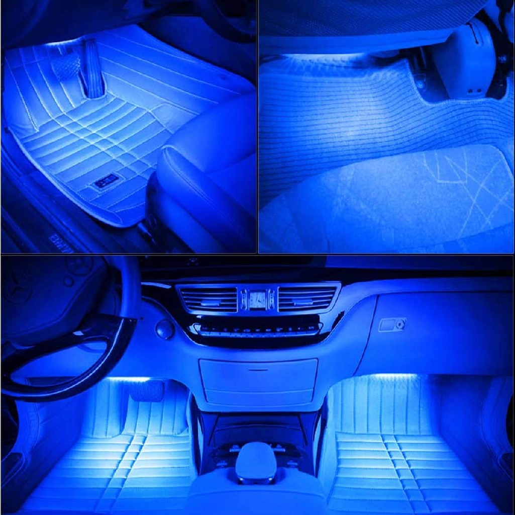 Kit de bandes lumineuses LED pour intérieur de voiture Rgb