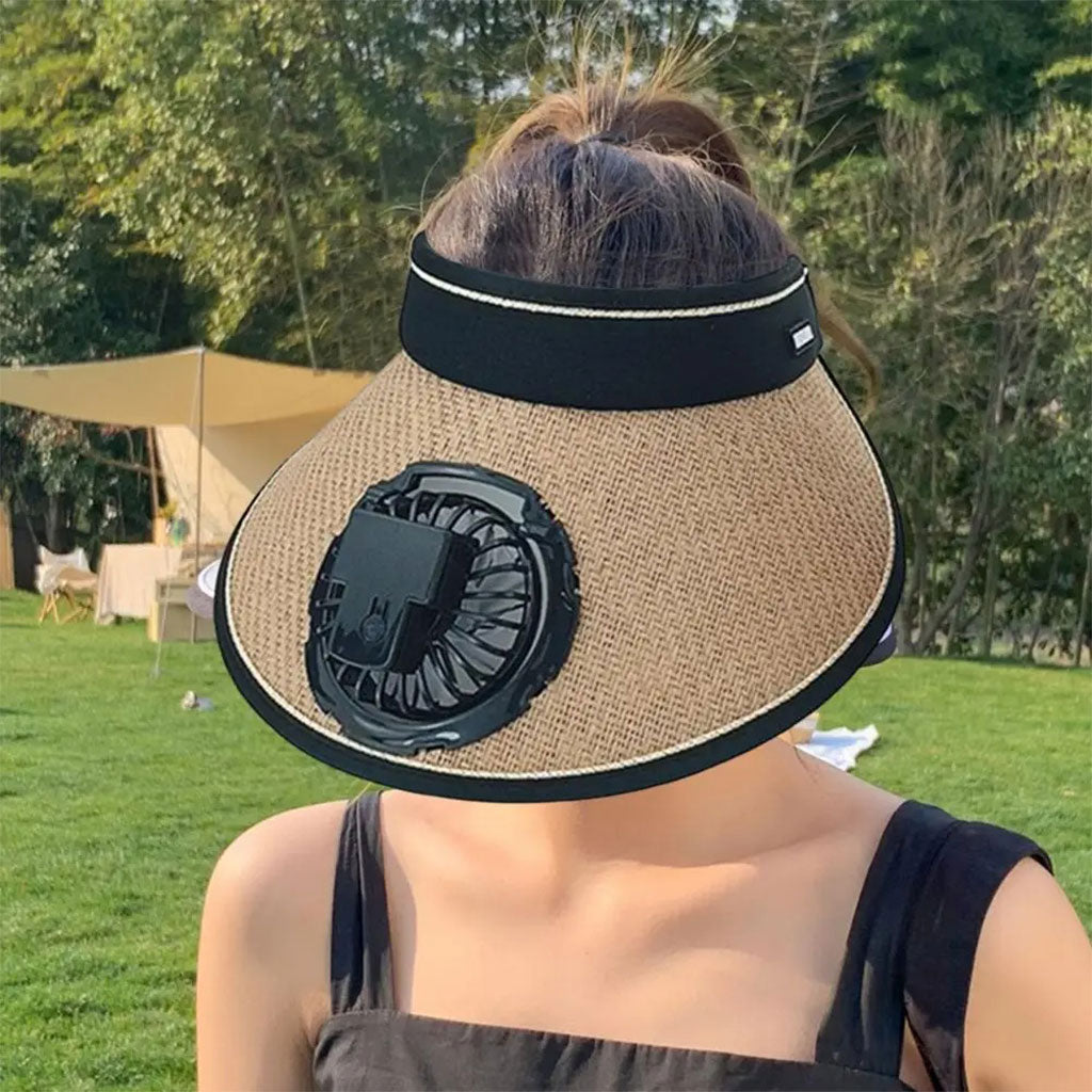 Casquette d’été avec Ventilateur de Refroidissement – قبعة مع مروحة تعمل بالطاقة الشمسية