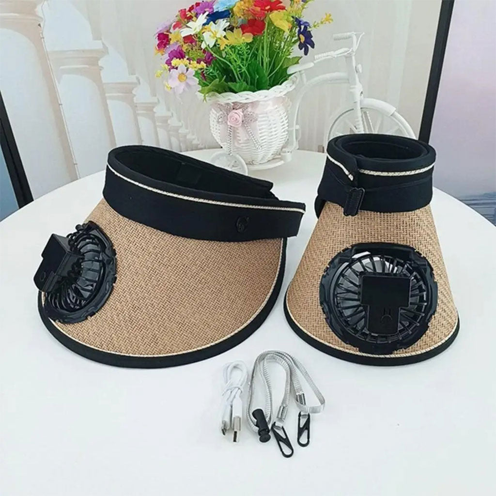 Casquette d’été avec Ventilateur de Refroidissement – قبعة مع مروحة تعمل بالطاقة الشمسية