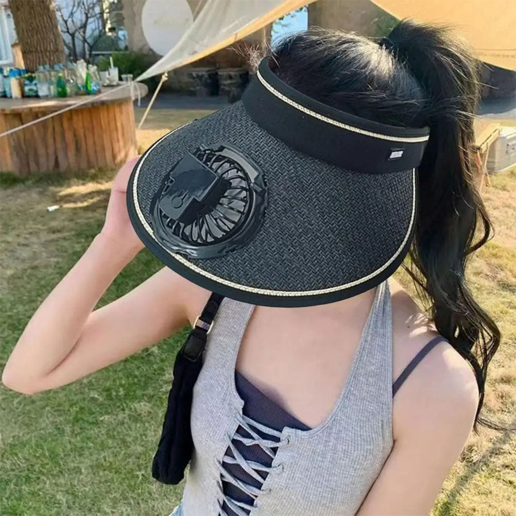 Casquette d’été avec Ventilateur de Refroidissement – قبعة مع مروحة تعمل بالطاقة الشمسية