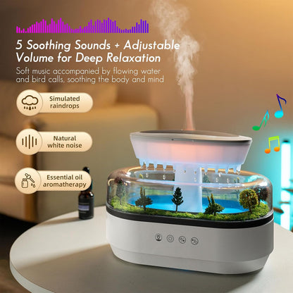 Humidificateur d'Air Effet Gouttes de Pluie et Diffuseur d'Huiles Essentielles - مرطب الهواء بتصميم قطرات المطر ونشر الزيوت العطرية