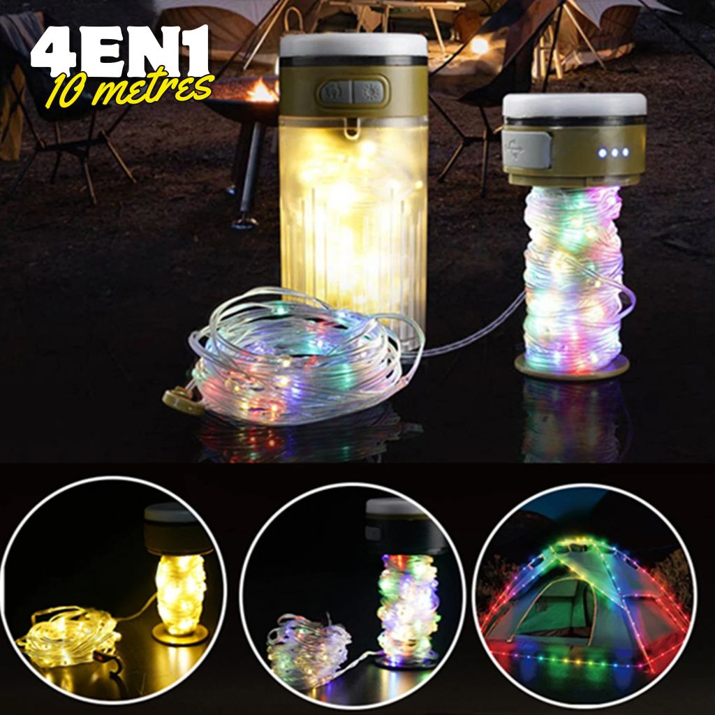 Guirlande Lumineuse LED Rechargeable 4en1 Étanche IPX4 - سلسلة أضواء قابلة لإعادة الشحن تنزوت