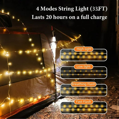 Guirlande Lumineuse LED Rechargeable 4en1 Étanche IPX4 - سلسلة أضواء قابلة لإعادة الشحن