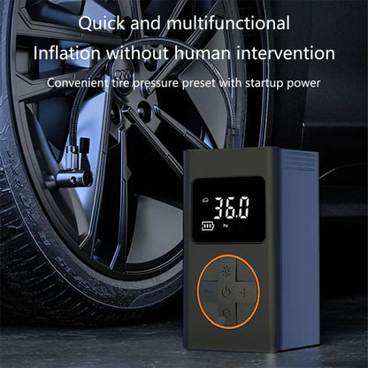 Compresseur d’air pour pneus de voiture avec manomètre numérique – جهاز ضغط الهواء