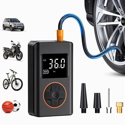 Compresseur d’air pour pneus de voiture avec manomètre numérique – جهاز ضغط الهواء - تنزوت