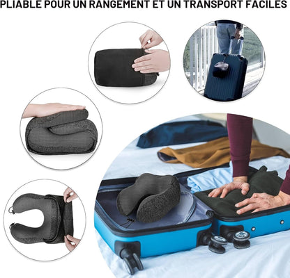 Coussin de Voyage en Mousse à Mémoire de Forme avec Capuche - وسادة سفر طبية بميموري فوم وغطاء رأس