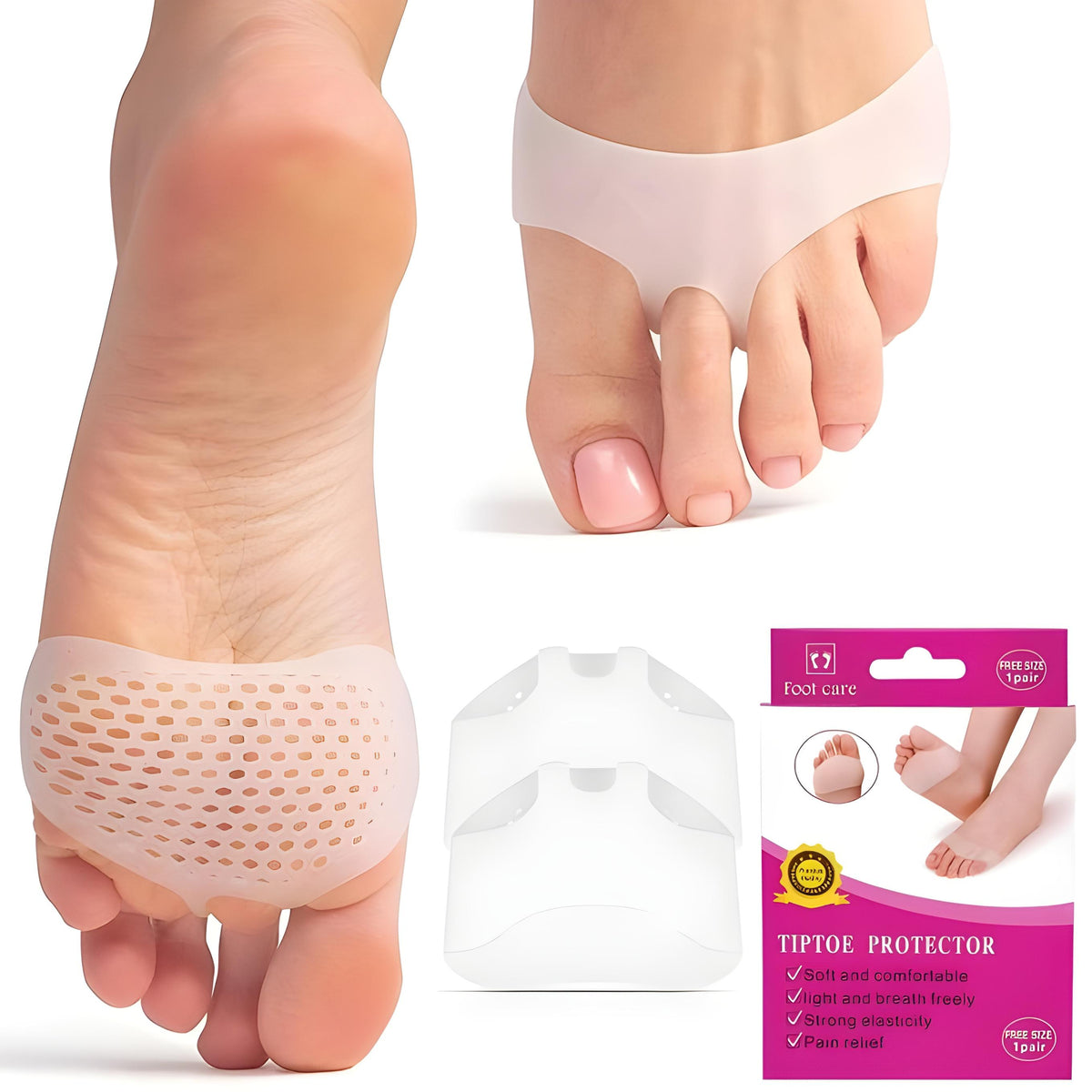 Coussinet de Protection en Silicone pour l’Avant-Pied Tiptoe - واقي وسادة سيليكون لحماية أصابع القدم
